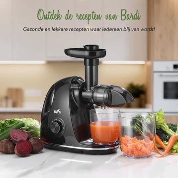 Bardi Slowjuicer – Coldpress Fruitpers voor Groenten en Frui, Ophalen of Verzenden, Nieuw, Elektrisch, Slowjuicer