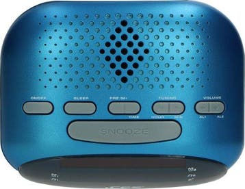 Wekkerradio - Digitale wekker - Alarmklok - Blauw - Ices - I, Verzenden, Zo goed als nieuw