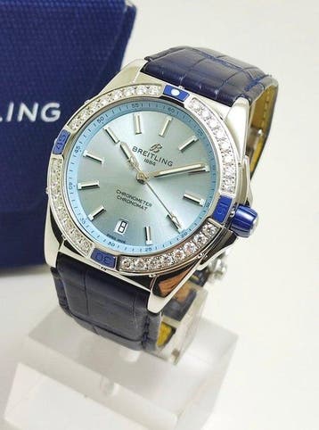 Breitling - Super Chronomat Diamond “Ice Blue” -, Sieraden, Tassen en Uiterlijk, Nieuw