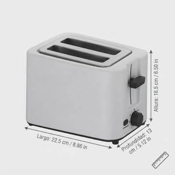 Wit 2-Slots Broodrooster 700W met Brede Sleuven en Kruimella, Verzenden, Nieuw