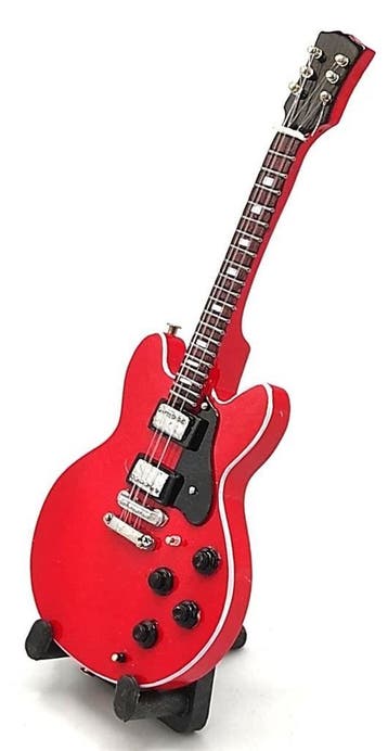 Baby miniatuur replica Gibson ES 335 gitaar 15cm Chuck Berry, Ophalen of Verzenden, Nieuw, Pop, Beeldje of Miniatuur