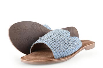 Lazamani Slippers in maat 39 Blauw, Kleding | Dames, Schoenen, Slippers, Lazamani, Zo goed als nieuw, Verzenden