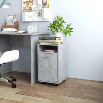 vidaXL Bijzetkast met wielen 33x38x60 cm bewerkt hout, Huis en Inrichting, Kasten | Overige, Verzenden, Nieuw