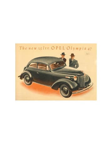 1947 OPEL OLYMPIA BROCHURE ENGELS, Nieuw, Opel, Author
