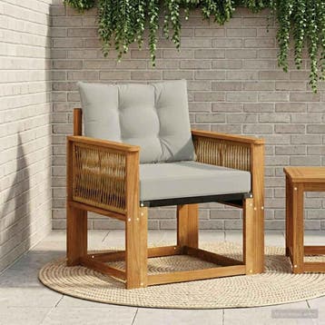 vidaXL Tuinbank Massief Acaciahout Naturel, Tuin en Terras, Verzenden, Nieuw