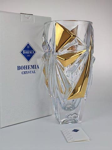 Bohemia Crystal - Vaas - Prinses - 24 kt goud - Geen