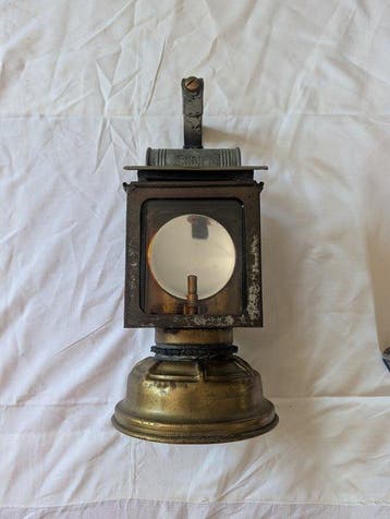 Dehail & Grenier - Petroleumlamp - Verguld messing -