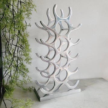 Michael Noll - Wijnrek - 15 flessen - Gepolijst Aluminium