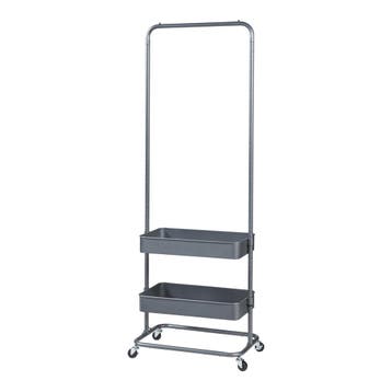 Kledingrek Kumad kapstok op wielen 174,5x58x36 cm donkergrij, Huis en Inrichting, Kasten | Kledingkasten, Verzenden, Nieuw