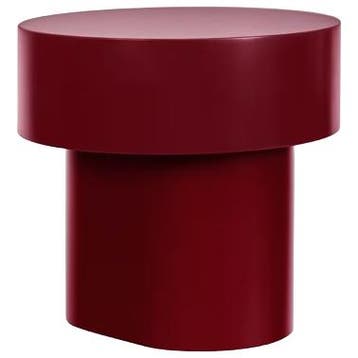 HEM Stump Bijzettafel Rode Wijnlak, 45 tot 60 cm, Minder dan 55 cm, Gebruikt, Scandinavisch