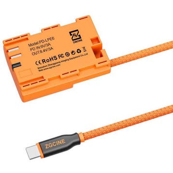 ZGCINE USB-C To LPE6 Dummy Battery Cable (PD-LPE6), Ophalen of Verzenden, Nieuw