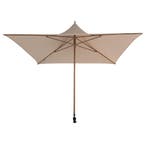Vivenda stokparasol 270x270 cm houtlook frame zand 4, Tuin en Terras, Ophalen of Verzenden, Nieuw