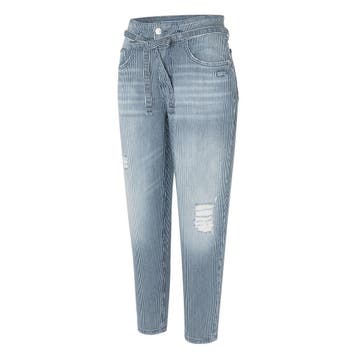 MAC • gestreepte Mina jeans • 36, MAC, Verzenden, Nieuw, Blauw