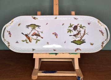 Herend - Bord - Porselein - Rothschild-vogel - groot