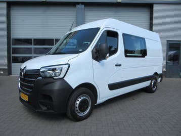 Renault Master T35 2.3 dCi 150 L2H2 DC 7 persoons dubbel cab, Gebruikt, Euro 6, Renault, Wit