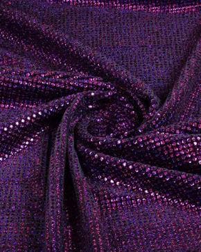 Fluweel Stretch Strass Paars, Nieuw, Paars