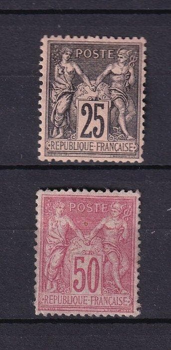 Frankrijk 1878/1890 - Sage - Yvert n°97/98, Gestempeld