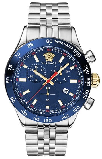 Versace VE2U01024 Hellenyium Chrono horloge 43 mm, Overige merken, Staal, Verzenden, Polshorloge