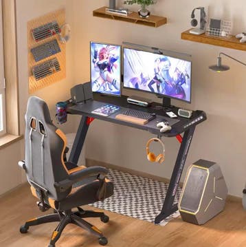 Gamingbureau met RGB, Haak en Bekerhouder – 140 cm Breed, Verzenden, Nieuw