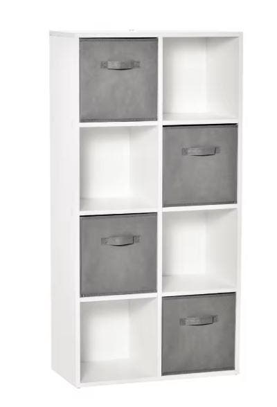 8-Vaks Opbergkast met 4 Lades – Houten Kast met Stoffen Boxe, Huis en Inrichting, Kasten | Boekenkasten, Nieuw, Verzenden