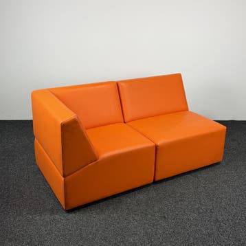 Ahrend Bank - Oranje Leer, Ophalen of Verzenden, Gebruikt