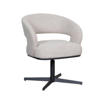 Stoel Monaco | Naturel | Royal Boucle | Zwart Metalen Frame, Verzenden, Nieuw in verpakking