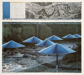 Christo (after) - The Umbrellas (Japan) - Offset lithography