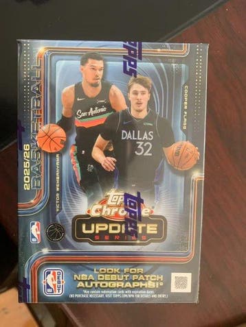 2025/26 Topps Chrome Cooper Flagg, Victor Wembanyama, Nieuw