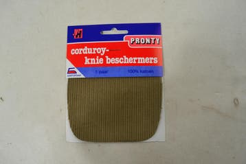 Corduroy Kniestukken opstrijkbaar Taupe, Nieuw