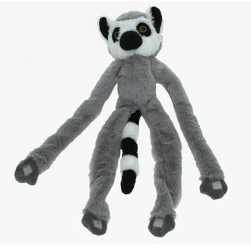 Ringstaart maki aap knuffel - pluche - 43 cm, Verzenden, Nieuw