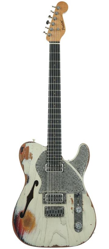 Paoletti Nancy Lounge White over Sunburst 2023 (Instrument), Ophalen of Verzenden, Zo goed als nieuw, Hollow body