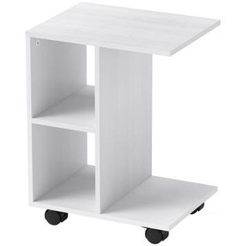 TRUUSK Bijzettafel C-vorm - Salontafel Op Wielen - Draagbare, Verzenden, Nieuw