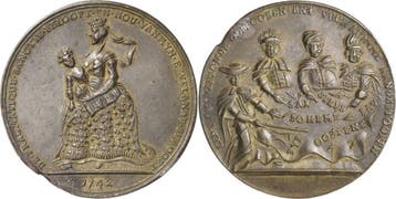 Brons medaille 1742 Habsburg Maria Theresia 1740-1780, Verzenden