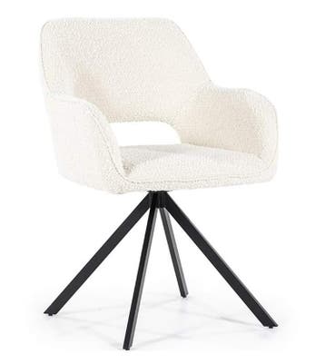 Stoel Fabio - Beige Spark - 95837 - eetkamerstoelen, Nieuw, Stof