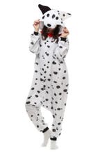 Onesie Dalmatiër Pak 128-134 Hond Kostuum Zwart Wit Gevlekt, Ophalen of Verzenden, Nieuw, 134 t/m 140