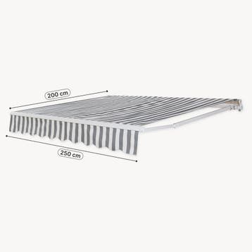 Zonnescherm Bitonto luifel handbediend met knikarm 250x200 c, Tuin en Terras, Zonneschermen, Verzenden, Nieuw