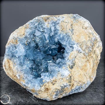 Natuurlijke celestiet-druse - Meesterwerk van de natuur-