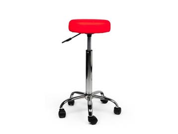 Tabouret Rood - Hoge uitvoering, In hoogte verstelbaar, Nieuw, Kunststof