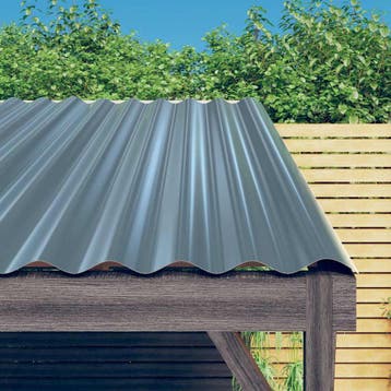 vidaXL Dakpanelen 12 st 80x36 cm gegalvaniseerd staal grijs, Doe-het-zelf en Verbouw, Verzenden, Nieuw, Grijs