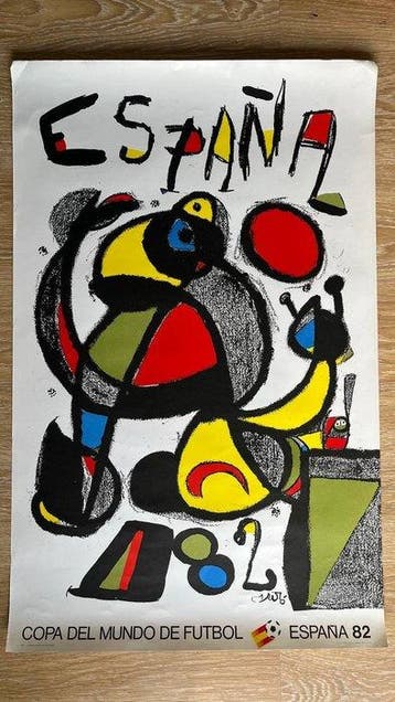Joan Miró - *ORIGINAL poster from 1982 Spain World Cup, Nieuw