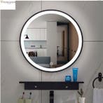 Wiesbaden Lista Nera spiegel rond met LED verlichting,, Ophalen of Verzenden, Nieuw, Bad