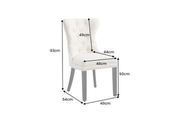Stoel CASTLE met comfortabele handgreep, linnen stof, beige,, Huis en Inrichting, Stoelen, Ophalen of Verzenden, Nieuw