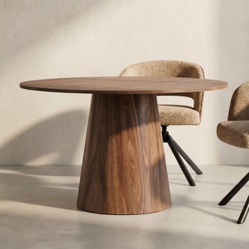 *WOONWINKEL* Ronde Eettafel Met Ronde Voet Naturel, Verzenden, Nieuw