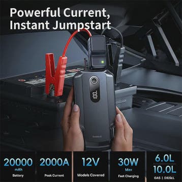 Baseus 2000A Autostarter Powerbank 20000mAh - Noodstart & Op, Auto diversen, Verzenden, Nieuw