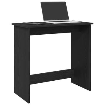 vidaXL Bureau 80x40x75 cm bewerkt hout zwart, Verzenden, Nieuw