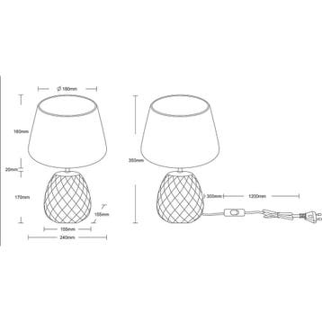 LED Tafellamp - Trion Aroniz - E27 Fitting - Rond - Roze -, Ophalen of Verzenden, Nieuw, Keramiek, Overige fittingen