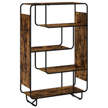vidaXL buffetkast Gerookt eiken 93.5 x 37.5 x 144 cm Bewerkt, Minder dan 50 cm, Verzenden, Nieuw, Minder dan 100 cm