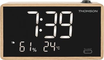 Thomson Cosy CP202T Houten Wekkerradio Met Projectie, Witgoed en Apparatuur, Wekkers, Verzenden, Nieuw