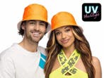 Bucket hat Rave neonoranje | Oranje Hoedje, Hobby en Vrije tijd, Verzenden, Nieuw