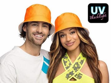 Bucket hat Rave neonoranje | Oranje Hoedje, Verzenden, Nieuw